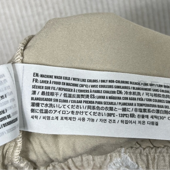 Abercrombie & Fitch Linen Blend Embroidered Pull On Shorts MEDIUM - Picture 12 of 16